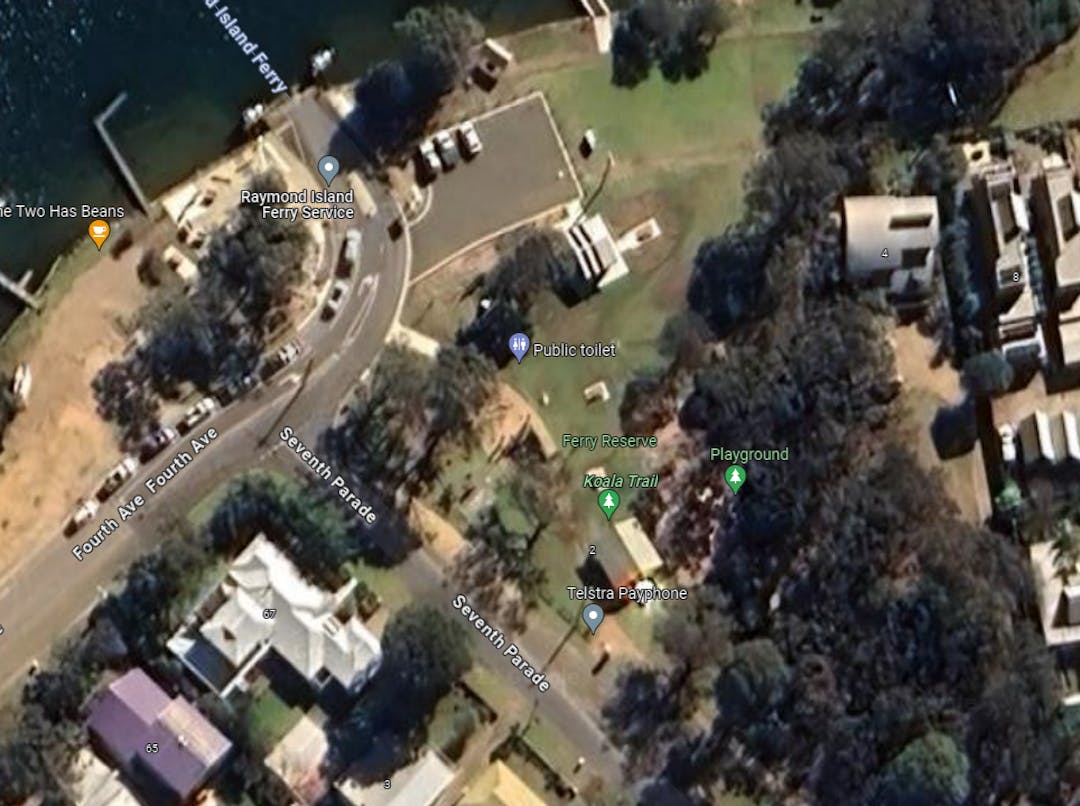 Google Maps Image of Raymond Island Ferry Park Reserve