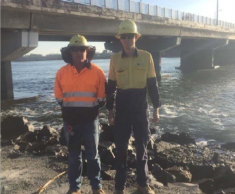 	Kevin Elliot and Trow Fredericks saved the lives of two children on the Missingham Bridge in Ballina