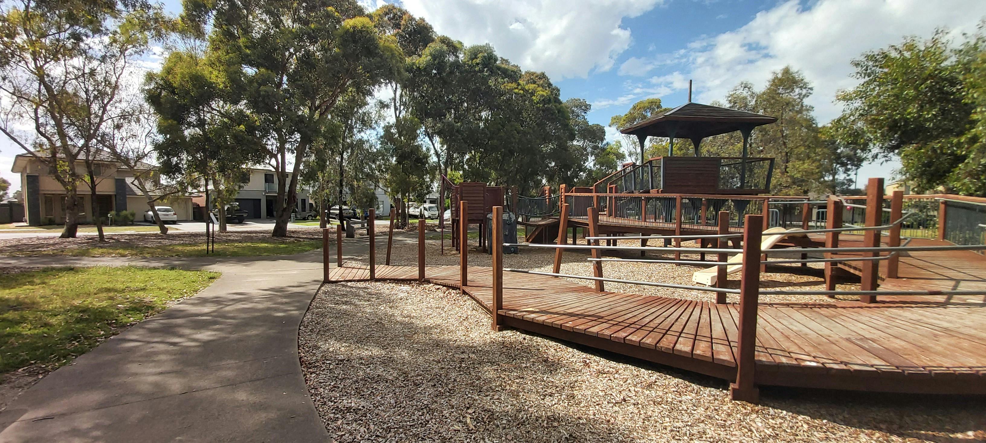 Existing playspace ramp and path