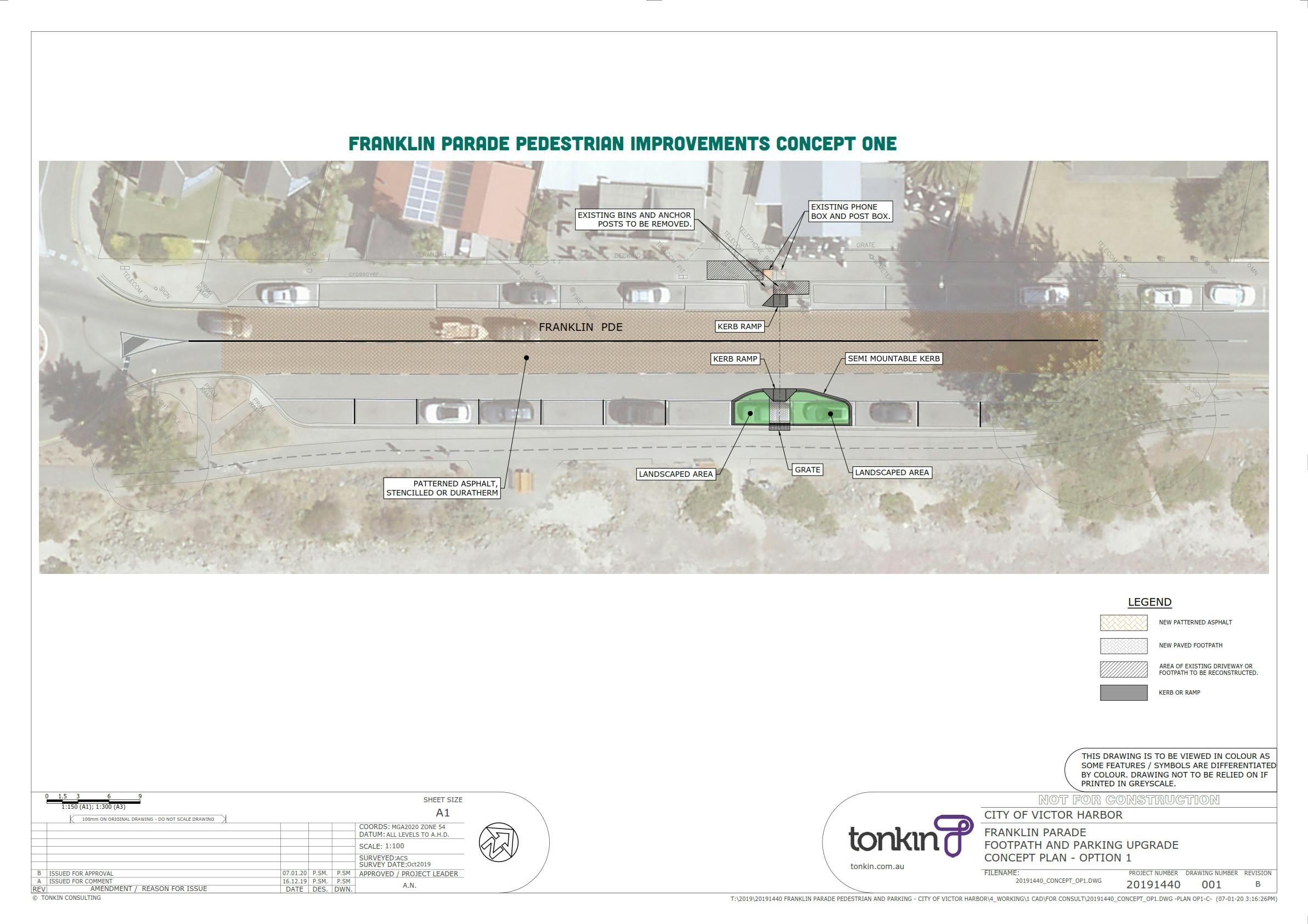 Option 1: Franklin Parade Pedestrian Improvements Concept