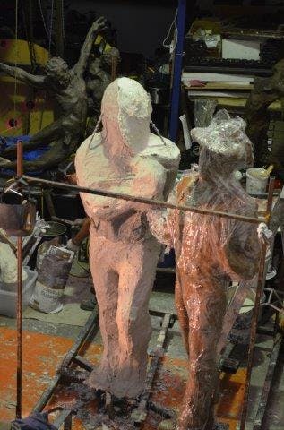 Sculpture in progress July 2013