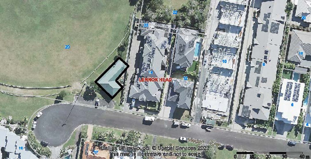 map showing section of Megan Crescent sportsground to be leased