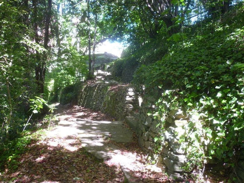 Stonework on paths. Kingsford Smith Memorial Park