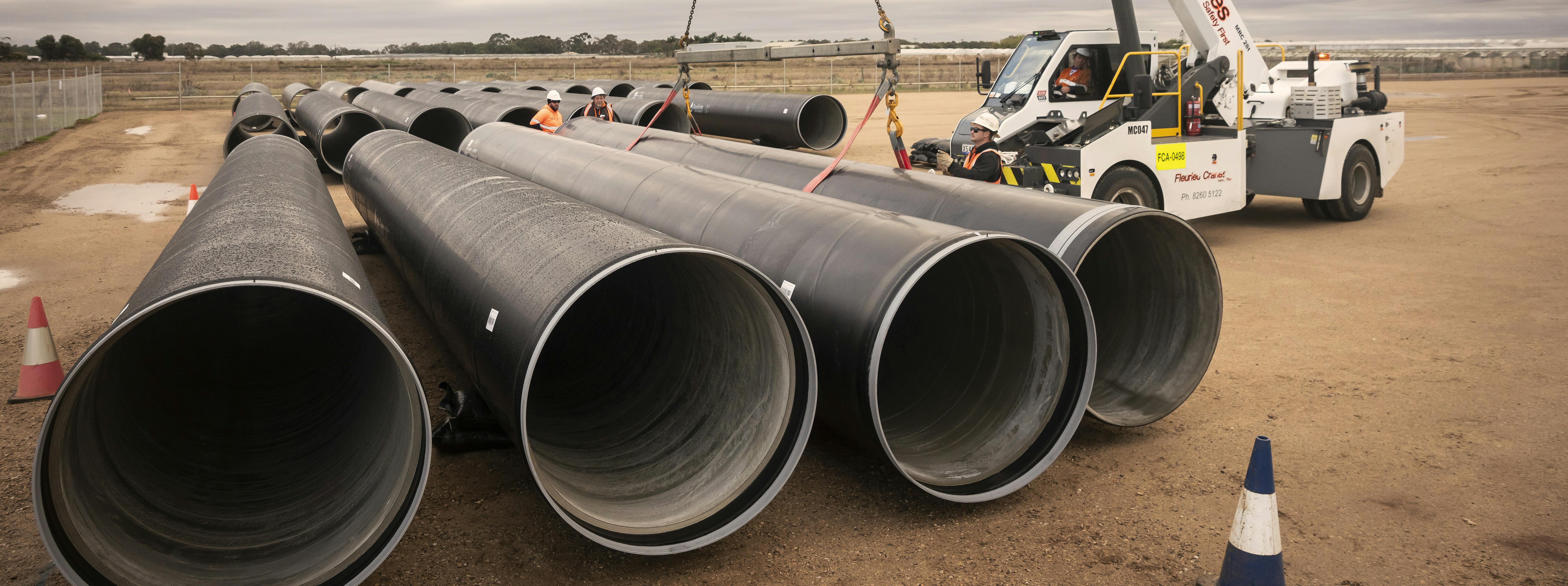 SA Water metro growth pipes