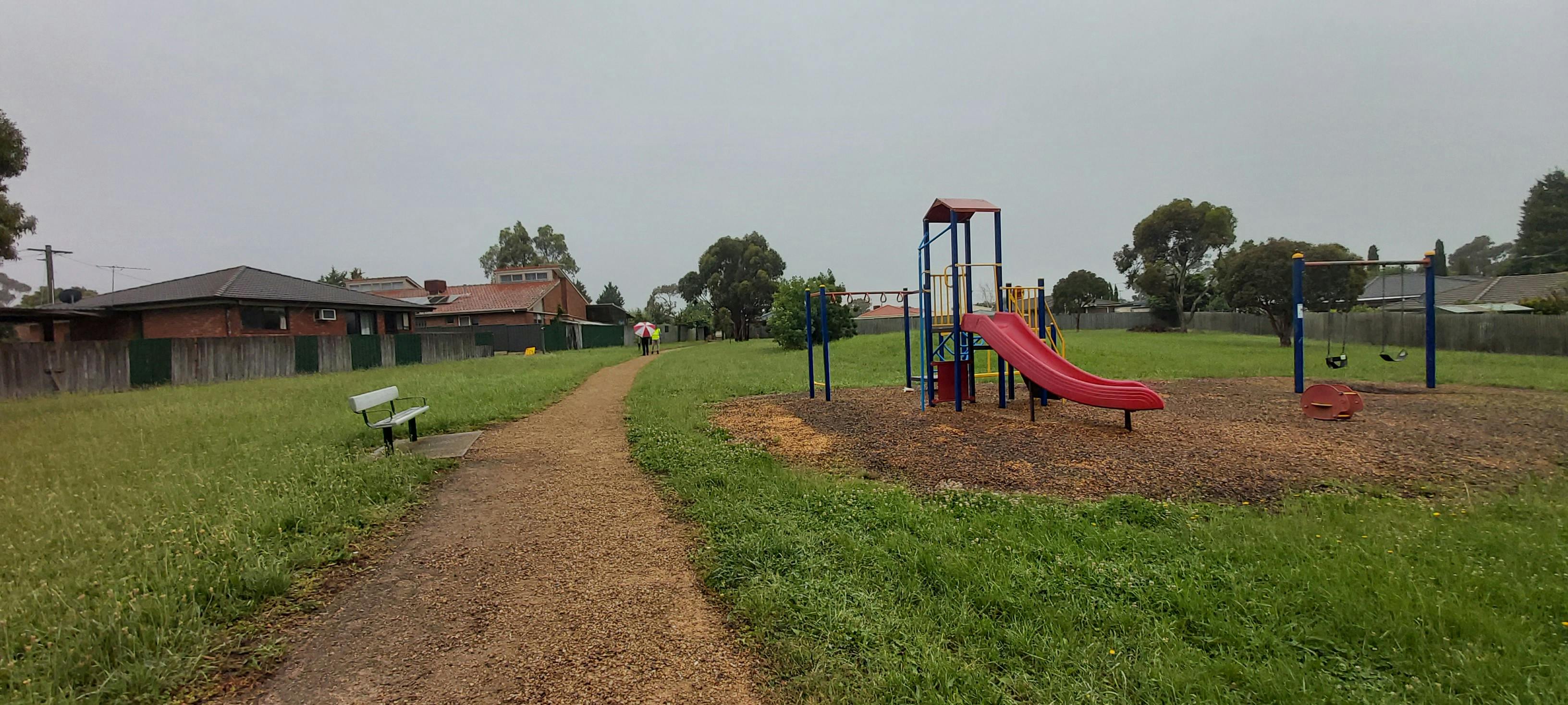 Existing seat and playground.