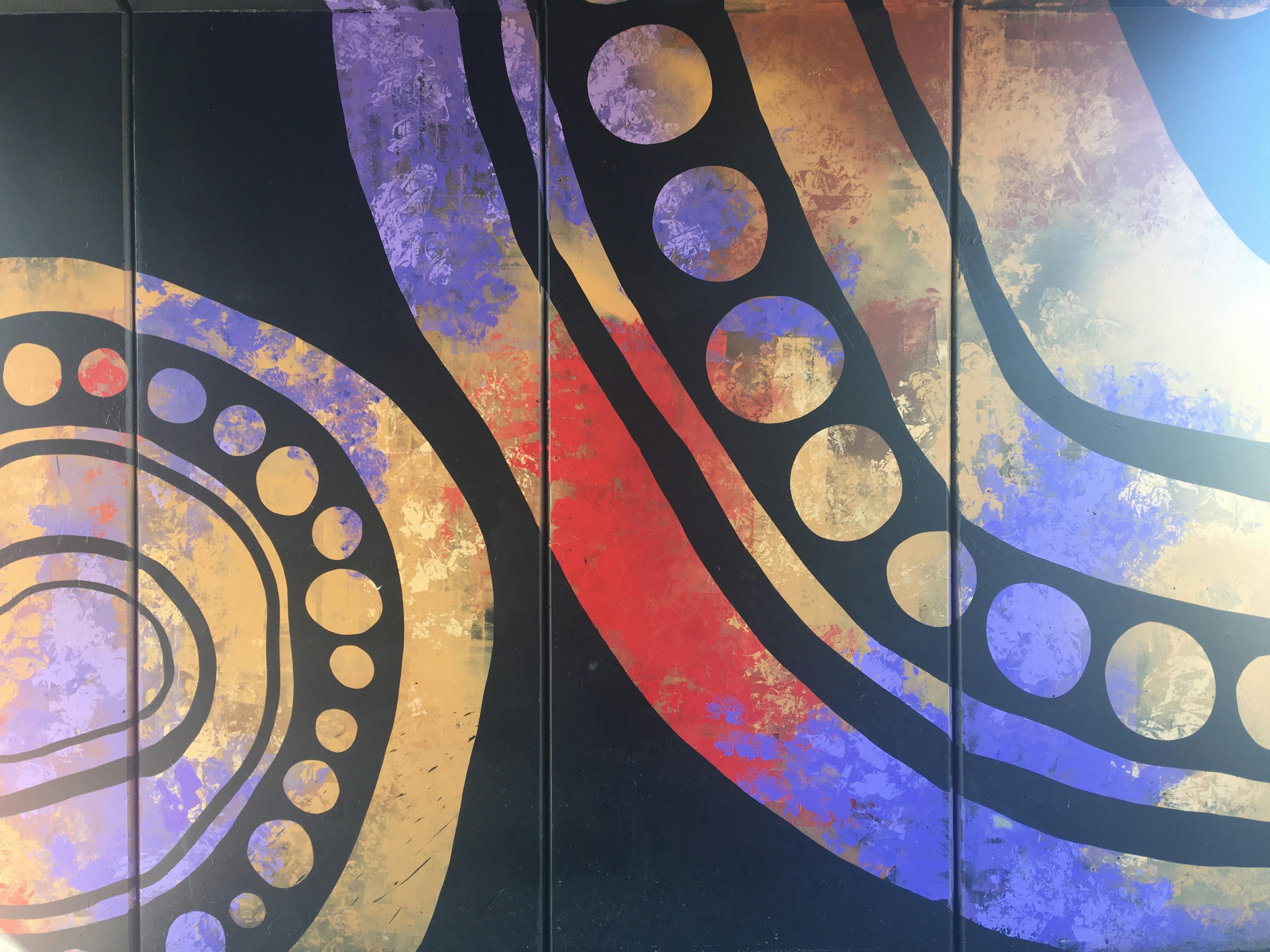 “Flinders Link mural” 2020. Birch Crescent and Lynton Avenue, Mitchell Park by Elizabeth Close. Commissioned by City of Marion