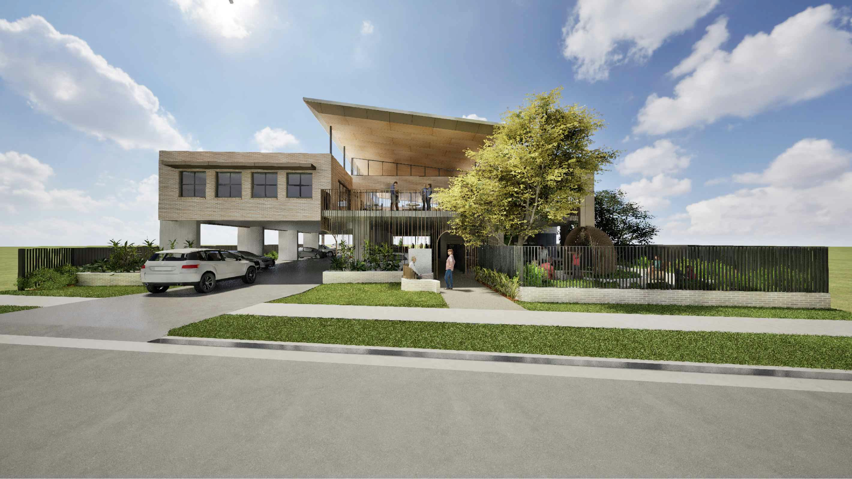 Perspective drawing from Hambledon Road.