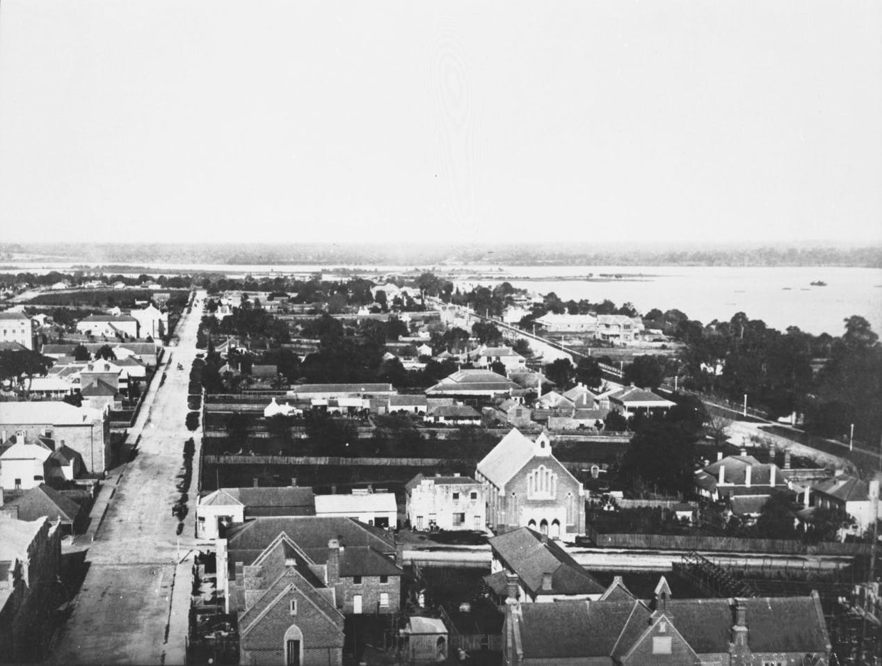 Hay Street East from Town Hall Tower - 1870's - 1880's