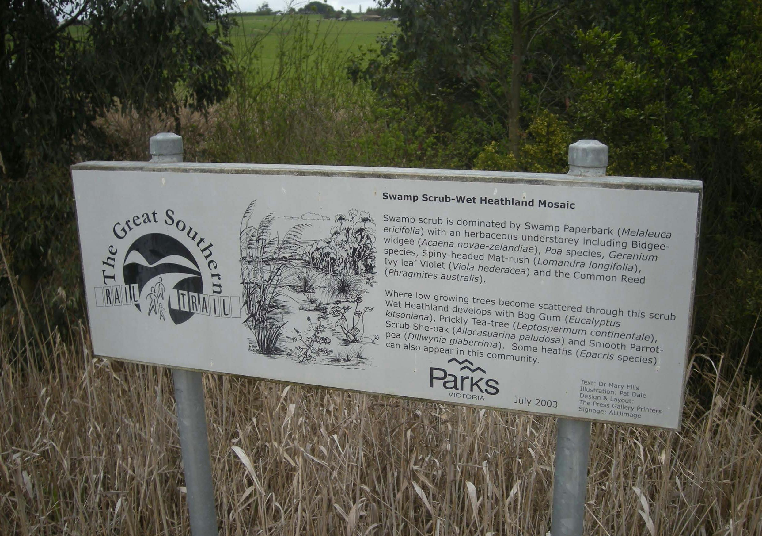 7. Typical Interpretive Signage Gt Southern Rt Vic