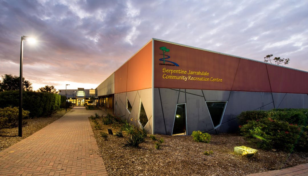 Outside photo of Serpentine Jarrahdale Community Recreation Centre building.