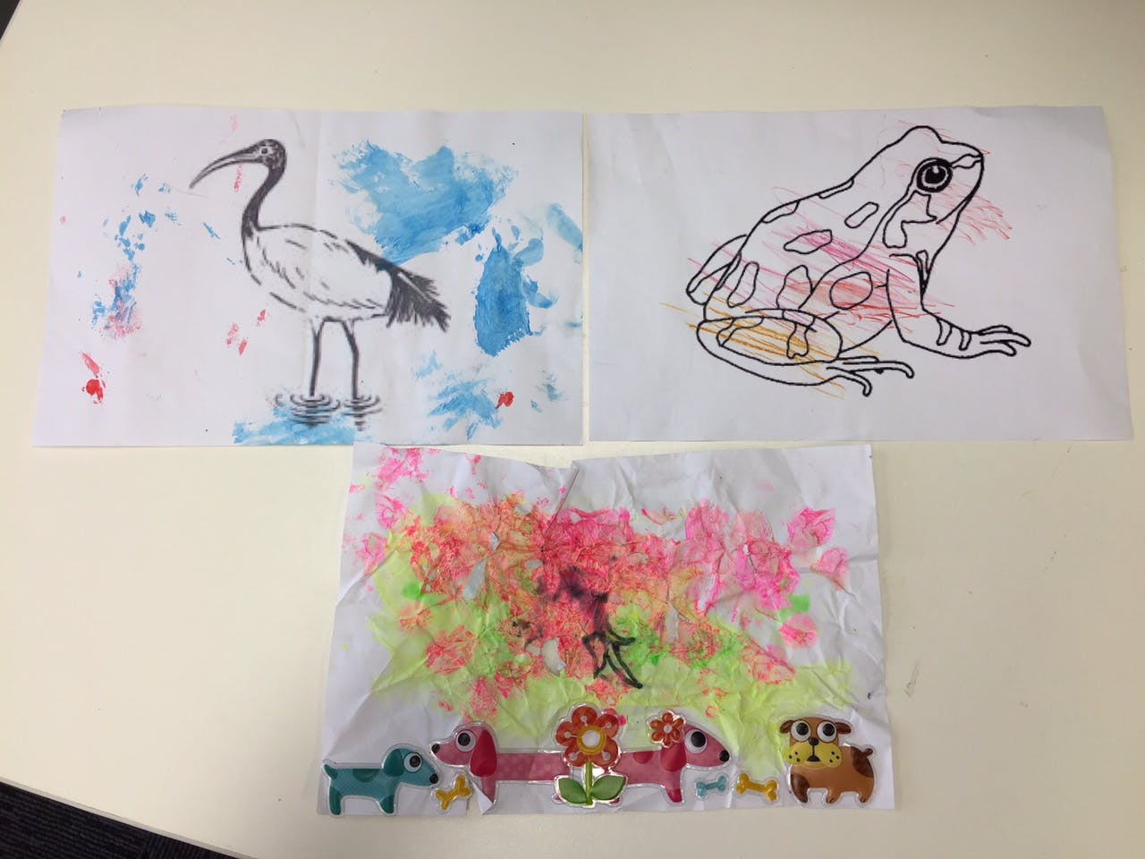 Craft masterpieces from the kids!