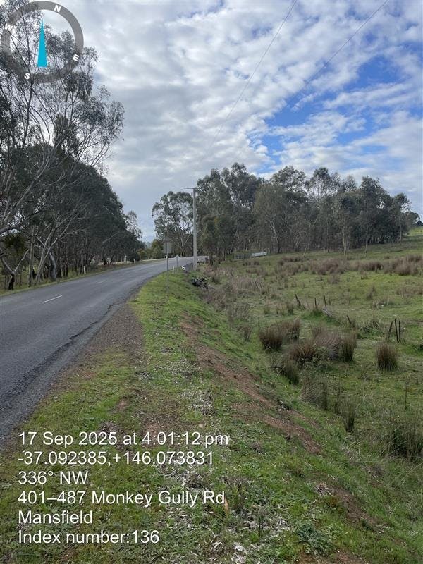 Monkey Gully Road - Sealed section of road.
