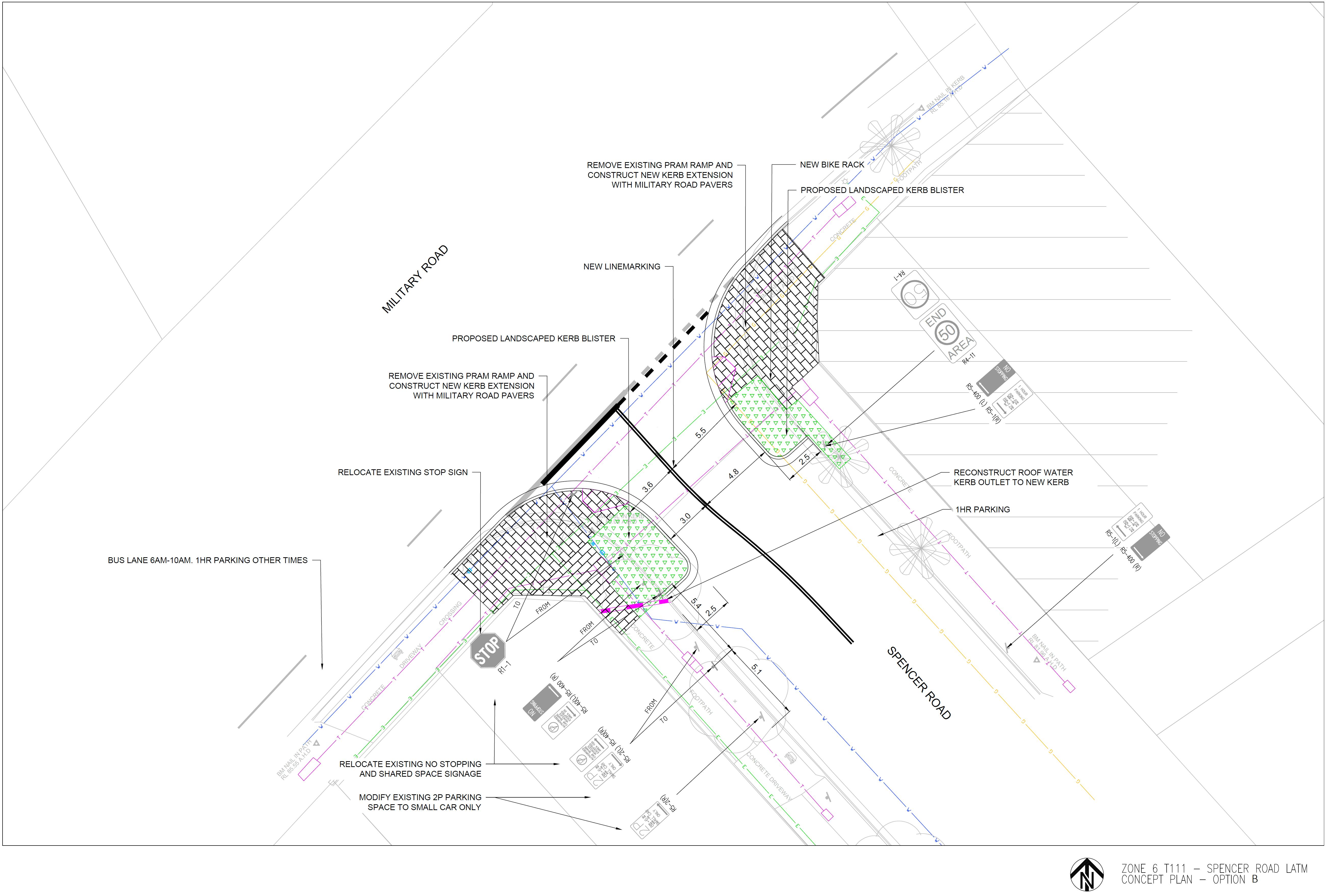 Spencer Road Option B - 2D Design