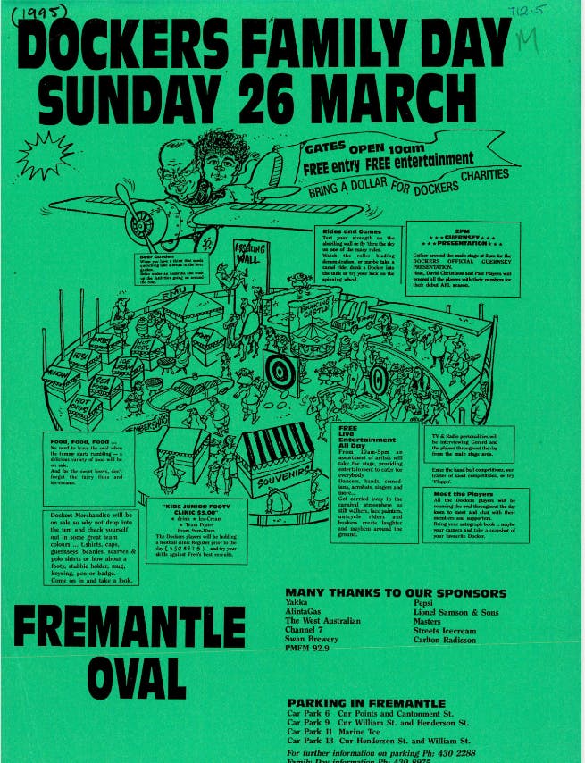 Dockers Family Day Flyer 26 March 1995