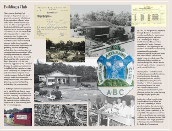 Building a club information panel