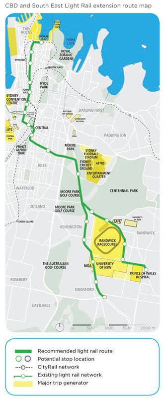 NSW Government Light Rail Map - released December 2012