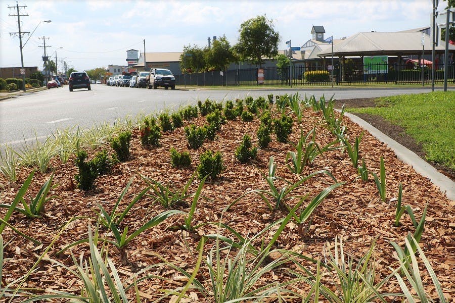 New landscaping near BP