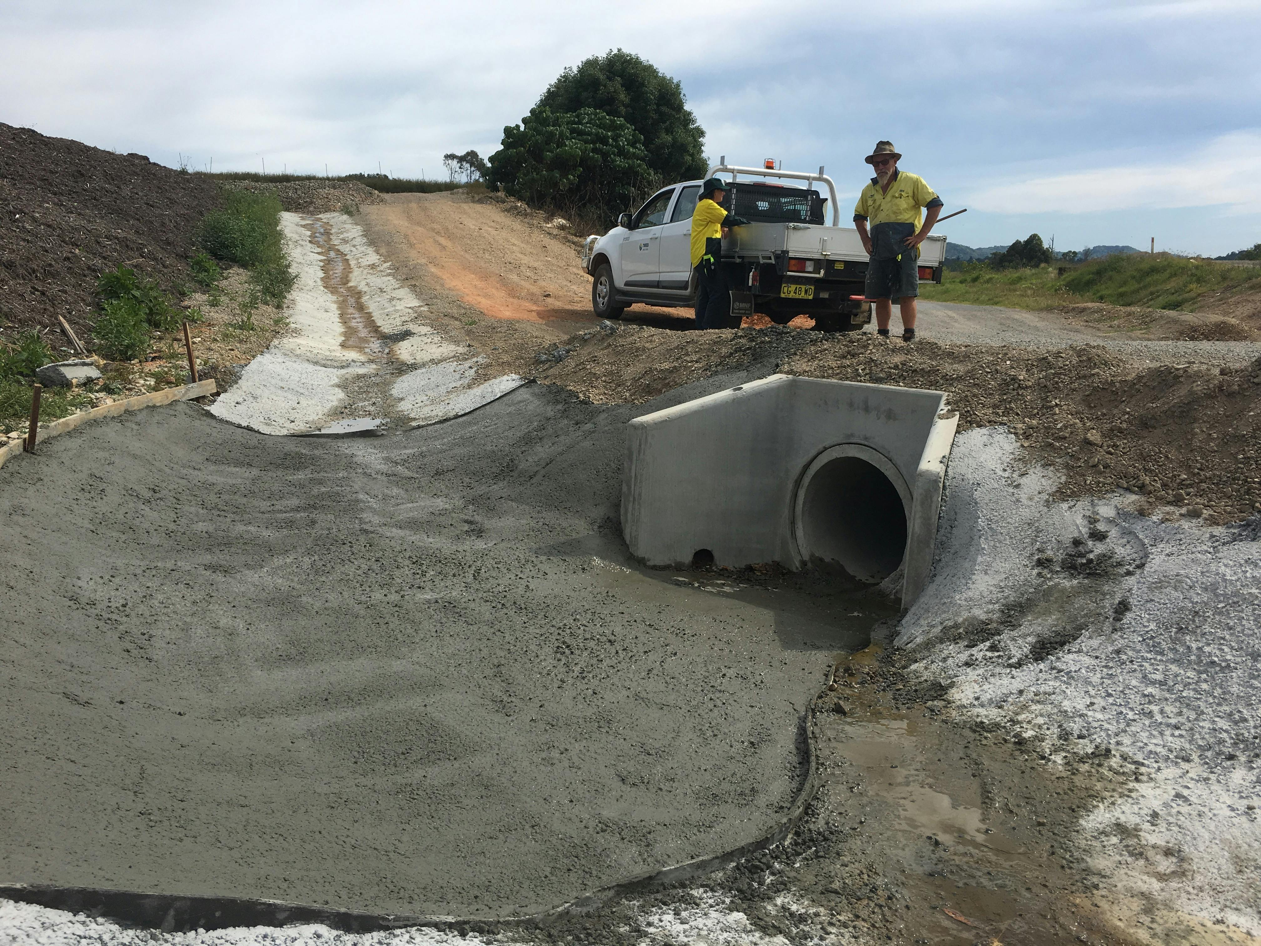 Upgrading drainage at the site