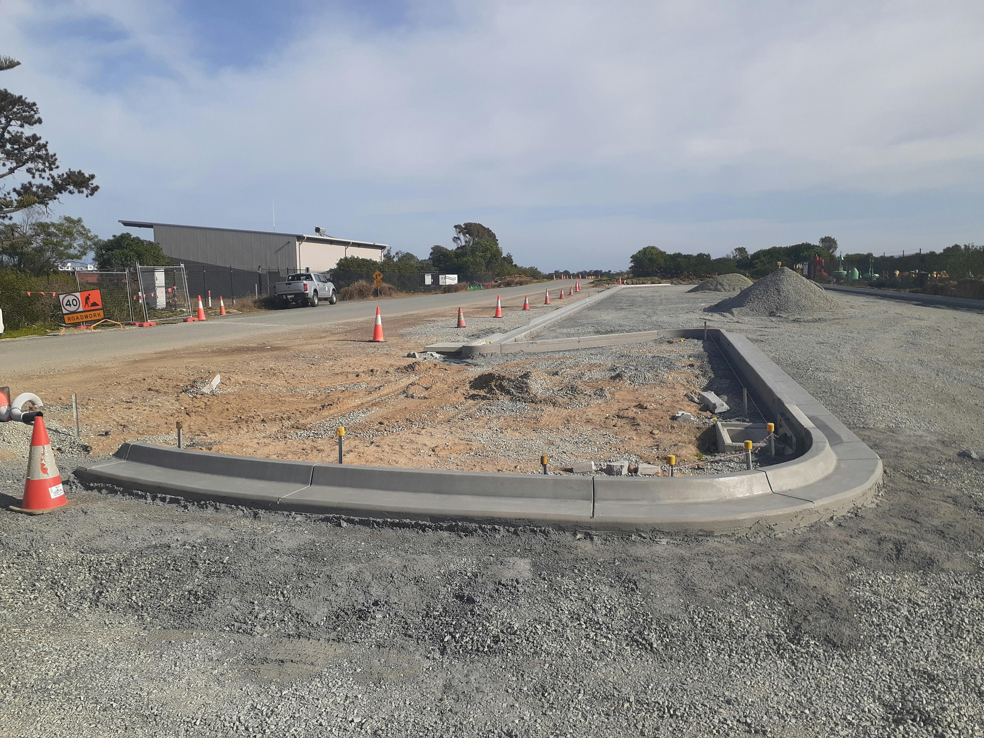 carpark kerb and channel - 22 May 2023