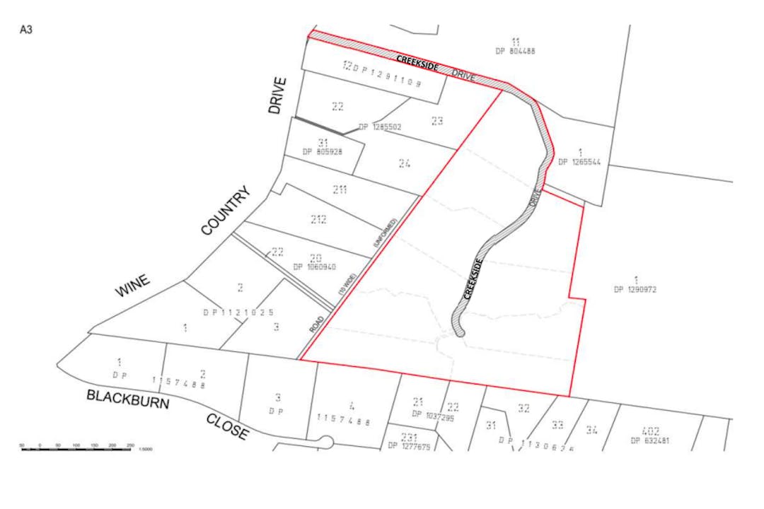 Streets and houses in Cessnock
