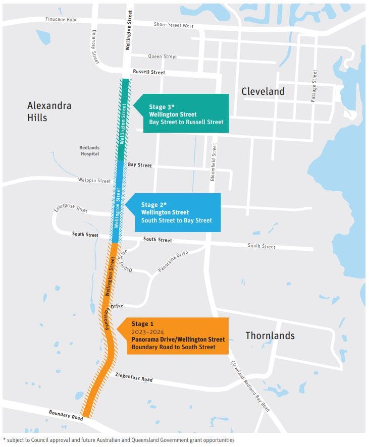 Wellington Street Panorama Drive road upgrade program staging map January 2023.jpg