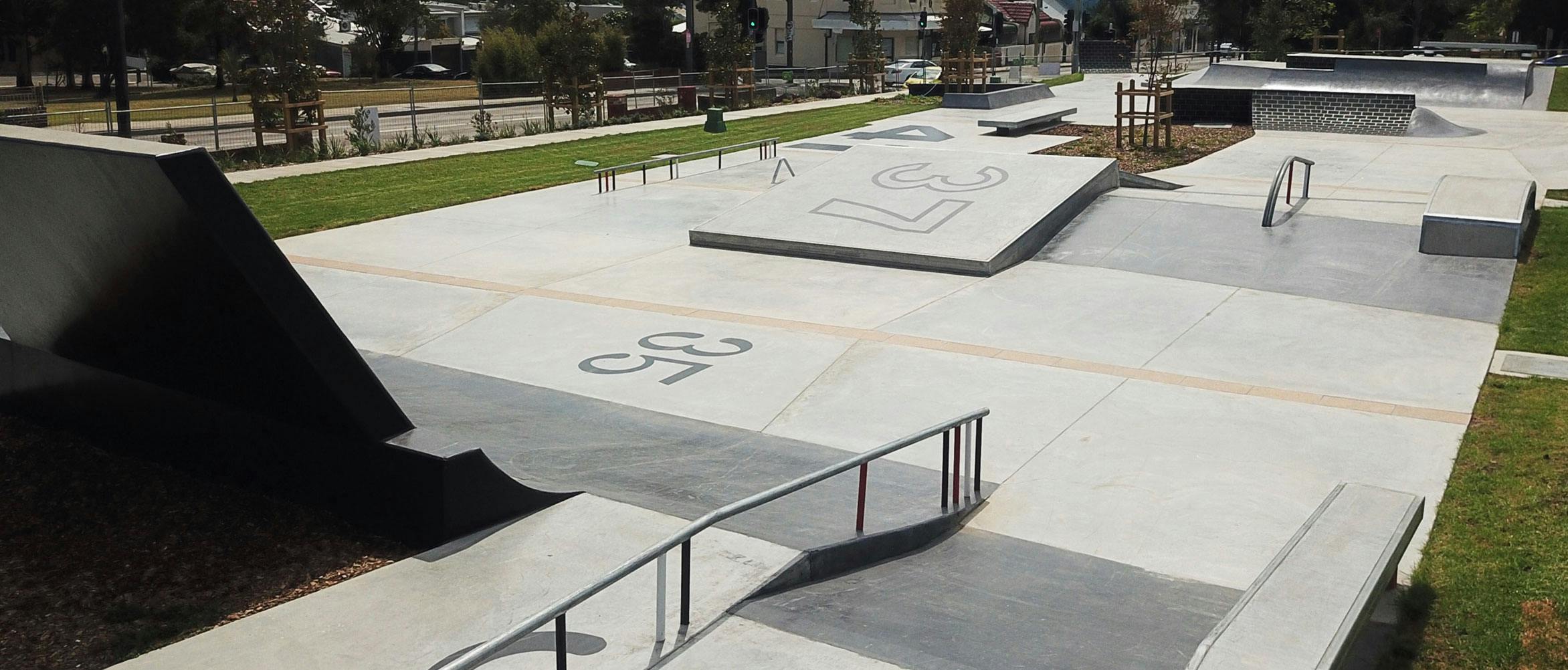 Example of a skate park
