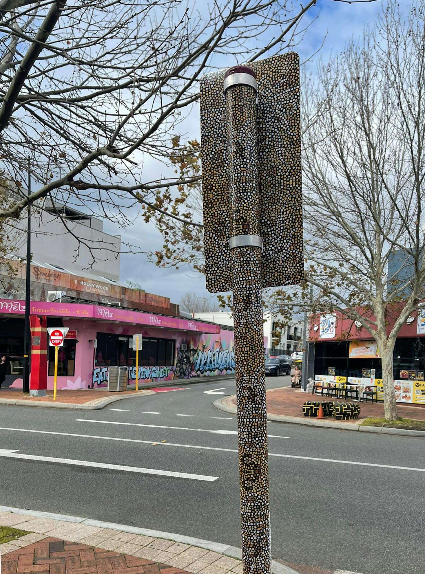 William Street sign poles vinyl wrap - Kambarni