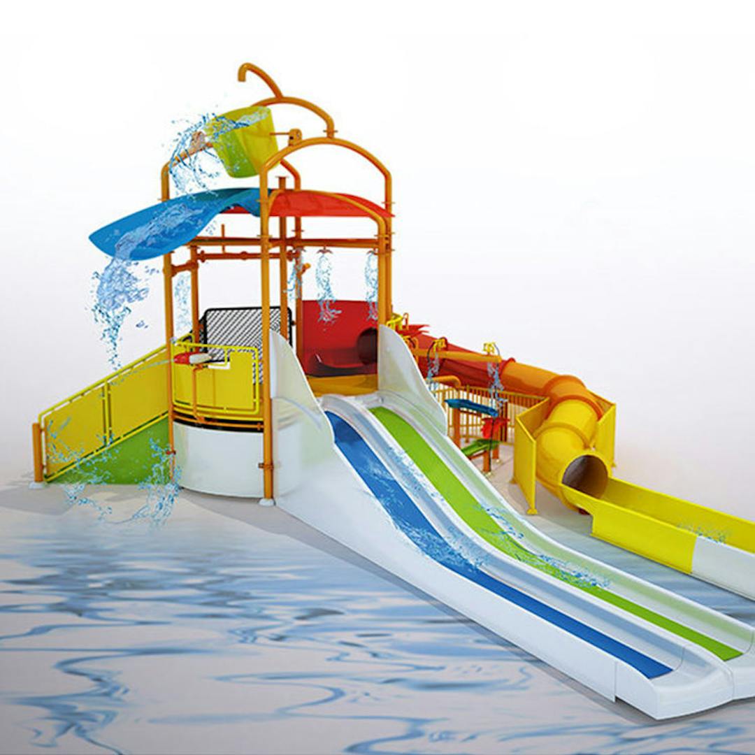 This is the type of water play structure to be installed at the Queanbeyan Aquatic Centre