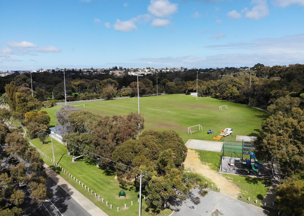 Aerial view of Mt Claremont Oval