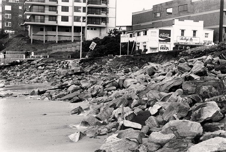 North Cronulla Beach after storm (1974)