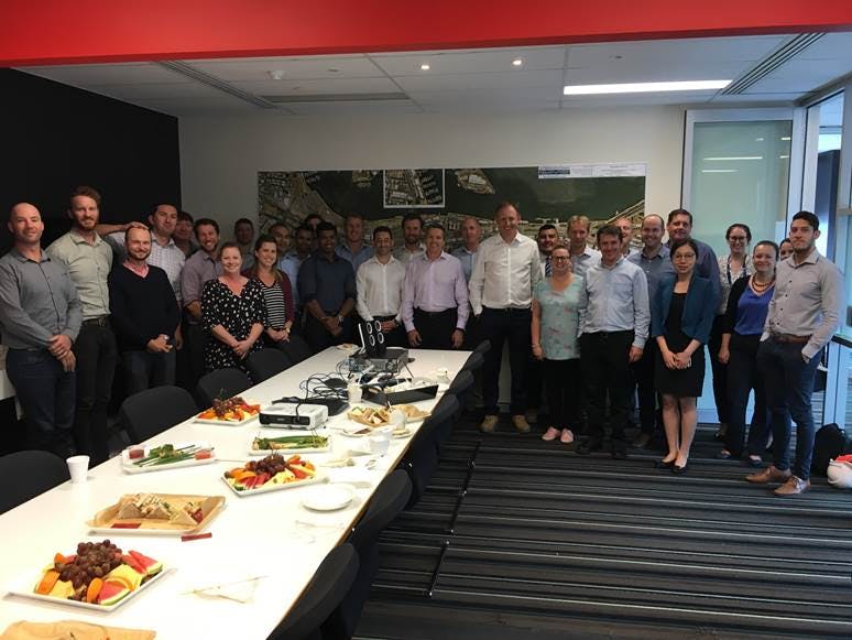 Afternoon tea with the Newcastle Light Rail team