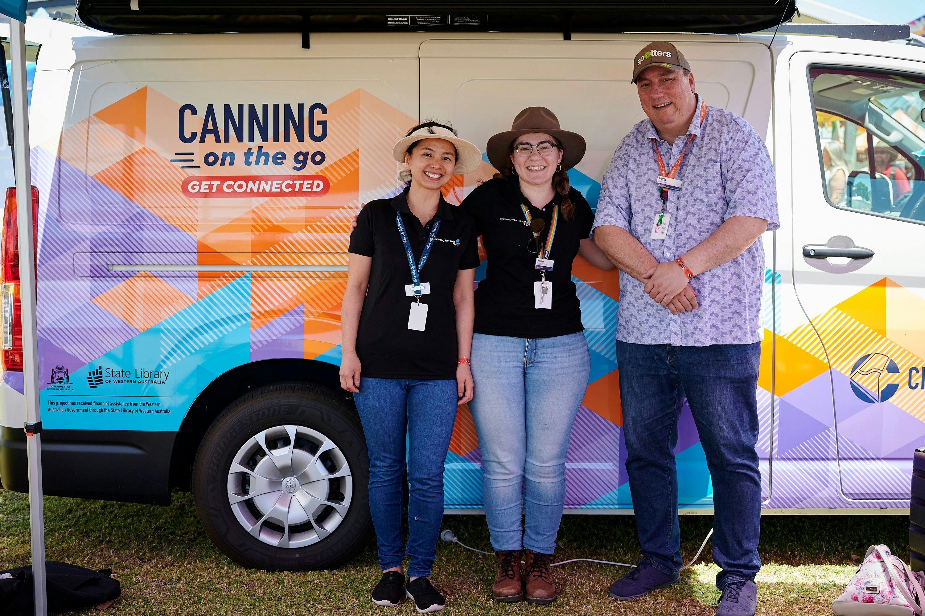 Faith, Sally and Darren and COG VAN at Canning Show