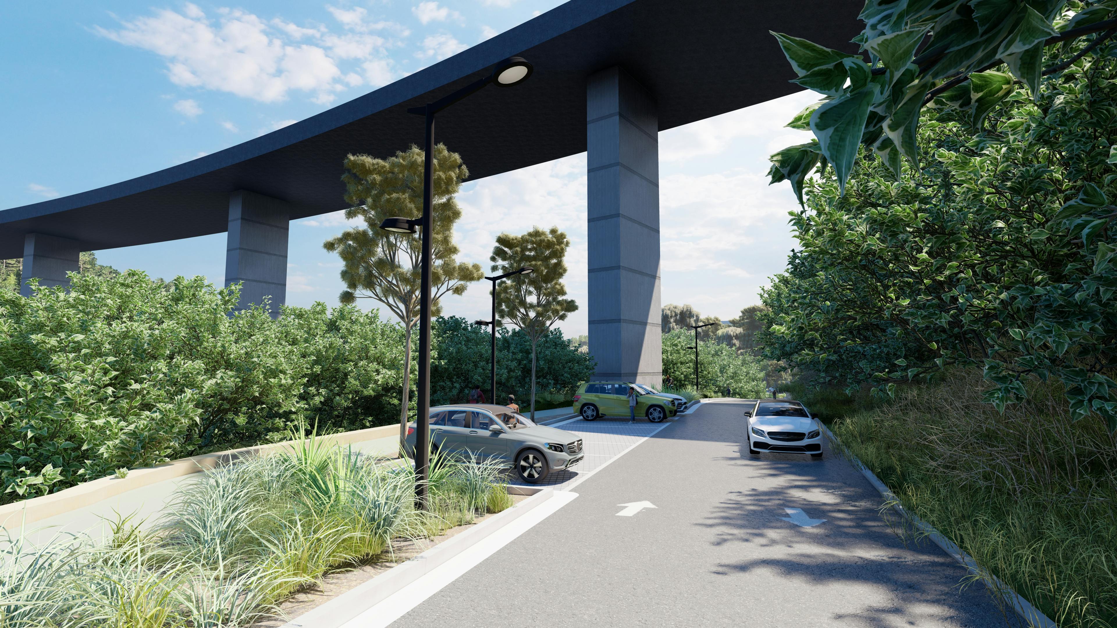 Additional parking Washington Drive - visualisation