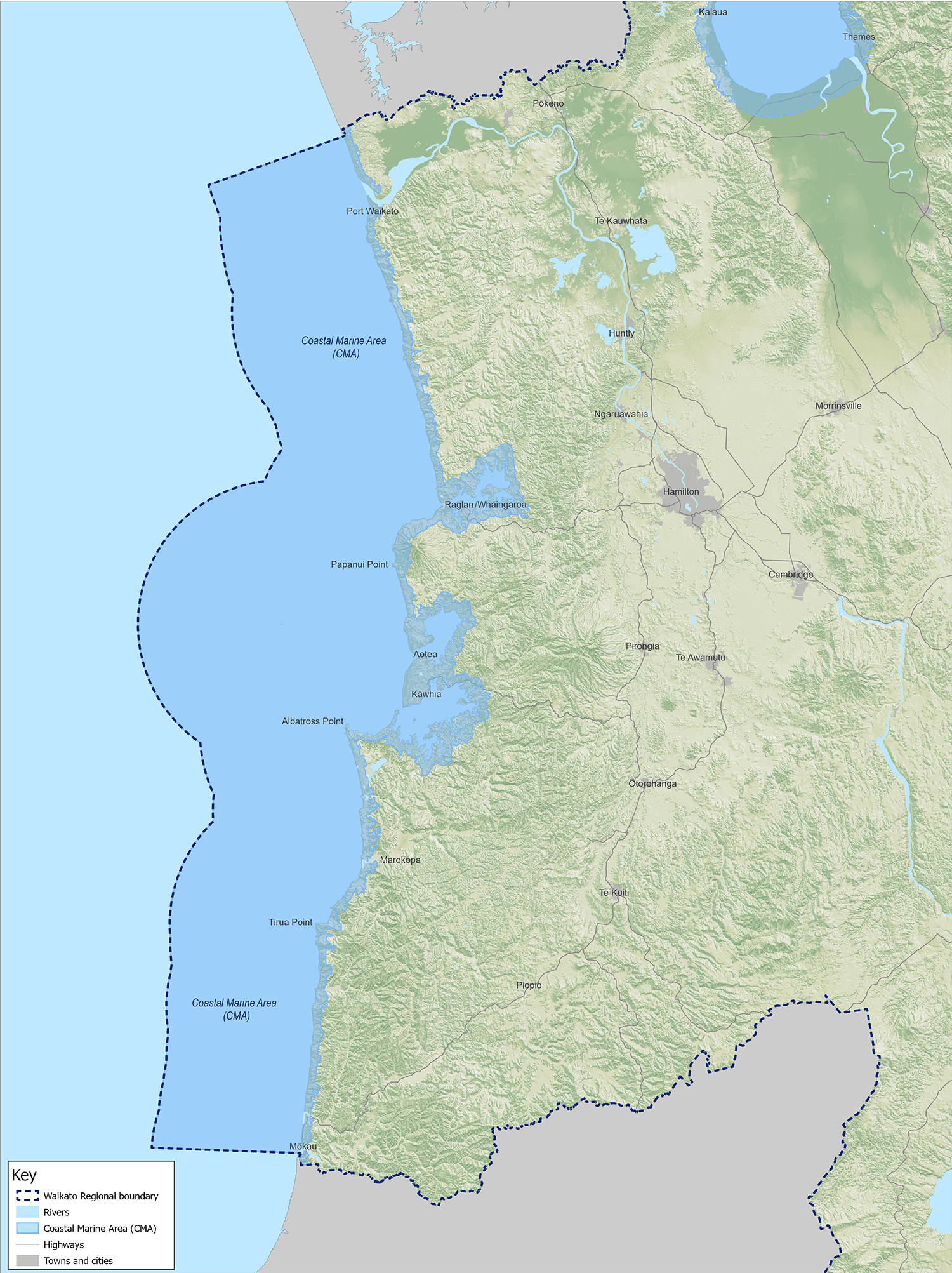 Map of West Coast CMA