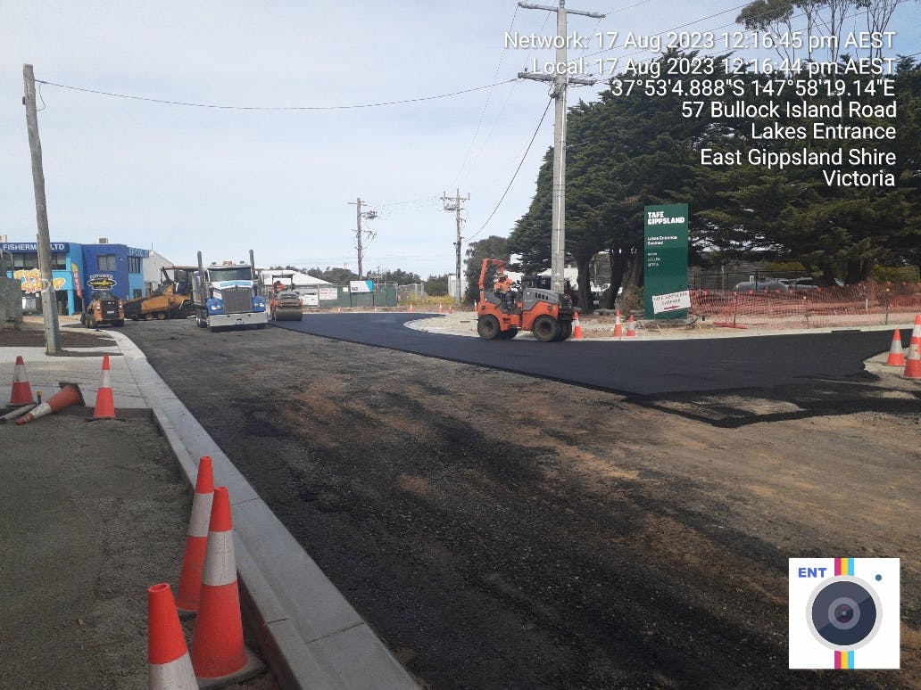 Bullock Island roadworks final stage - 17 August 2023