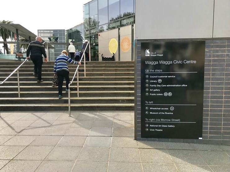 Improved way finding signage for the Civic Center