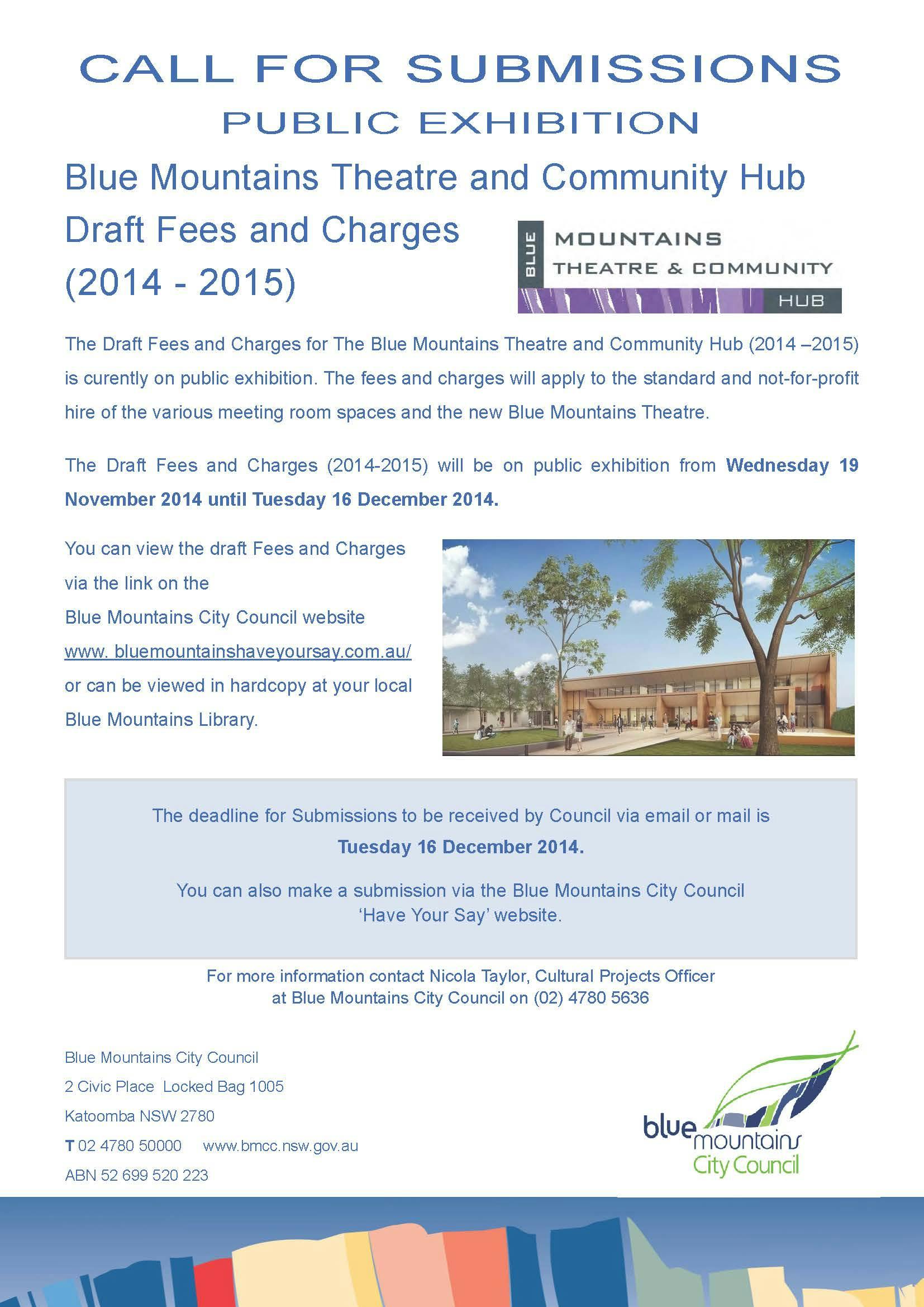 Fees And Charges Public Exhibition Poster1