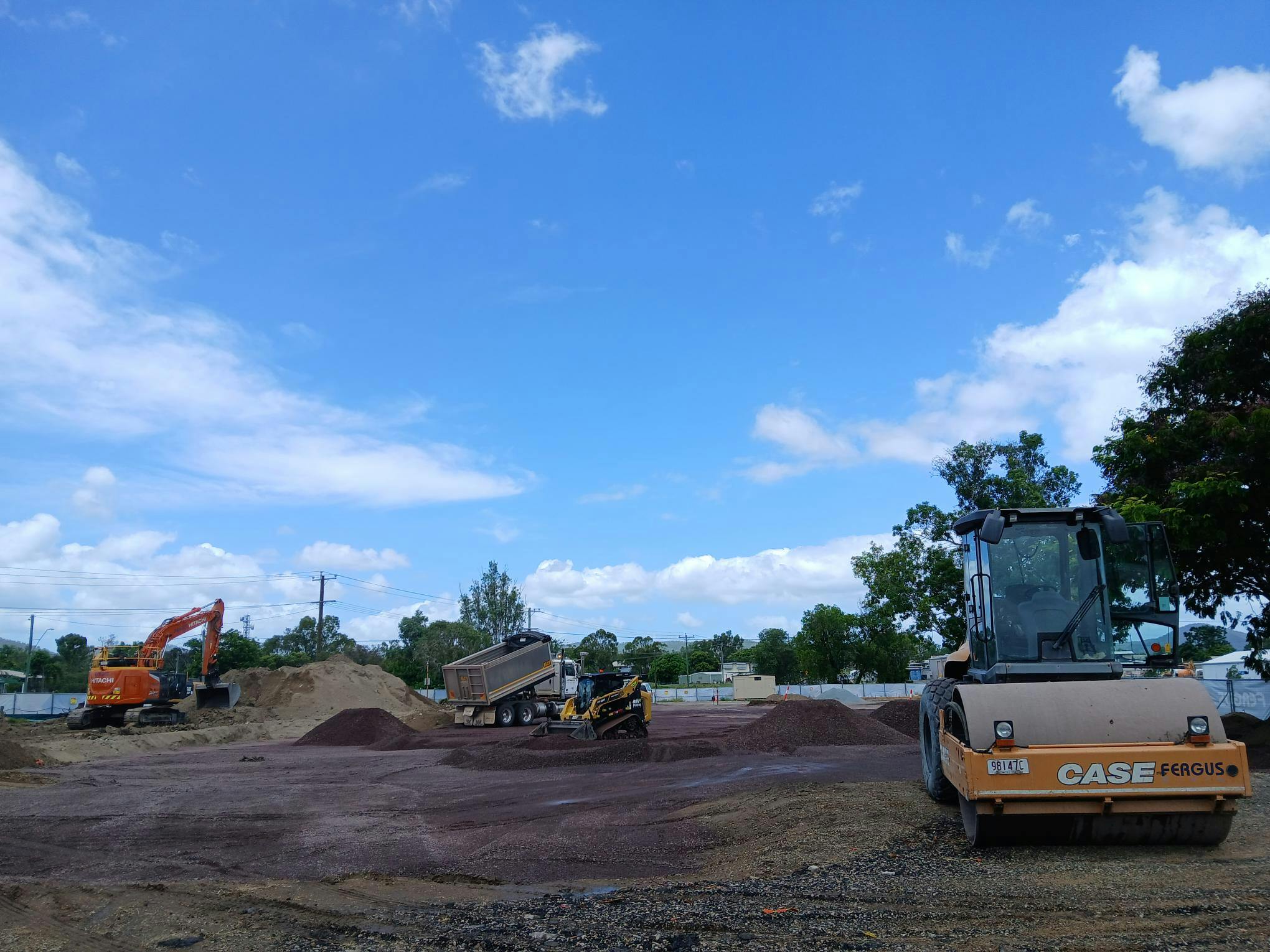 Preparations for building pad