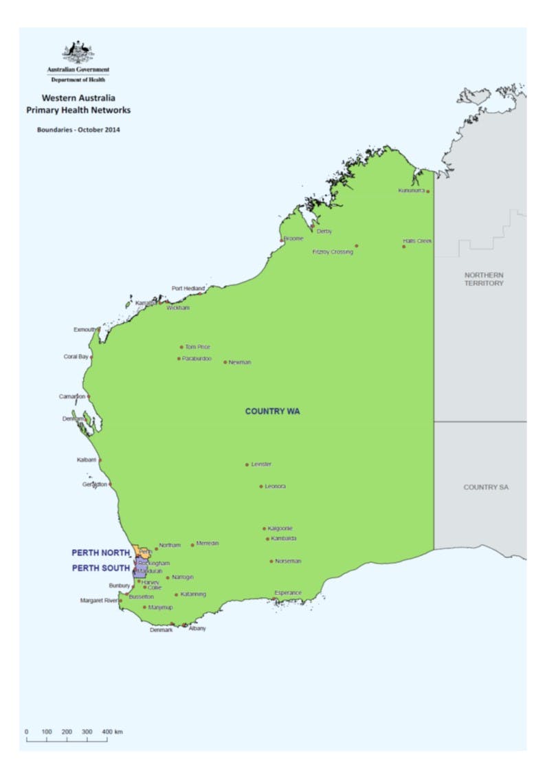 Three PHNs in Western Australia