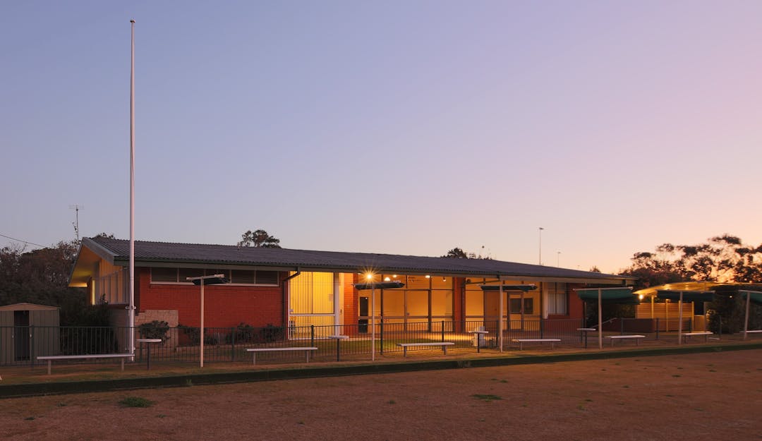 Entrance at twilight