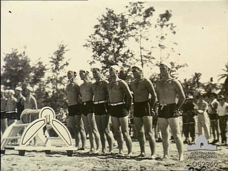 New Guinea 1945. RAAF and Army surf carnival