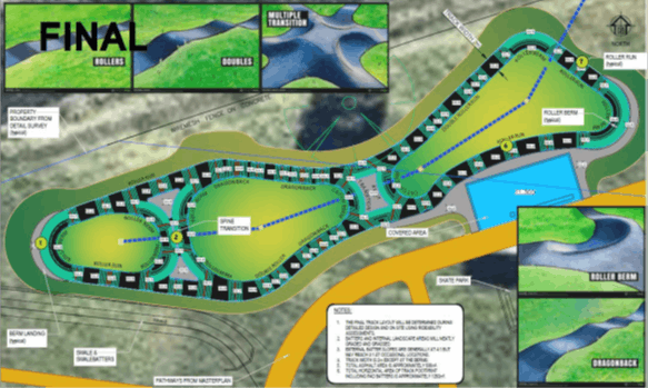 Boongaree Pump Track and Skate Park Concept Map