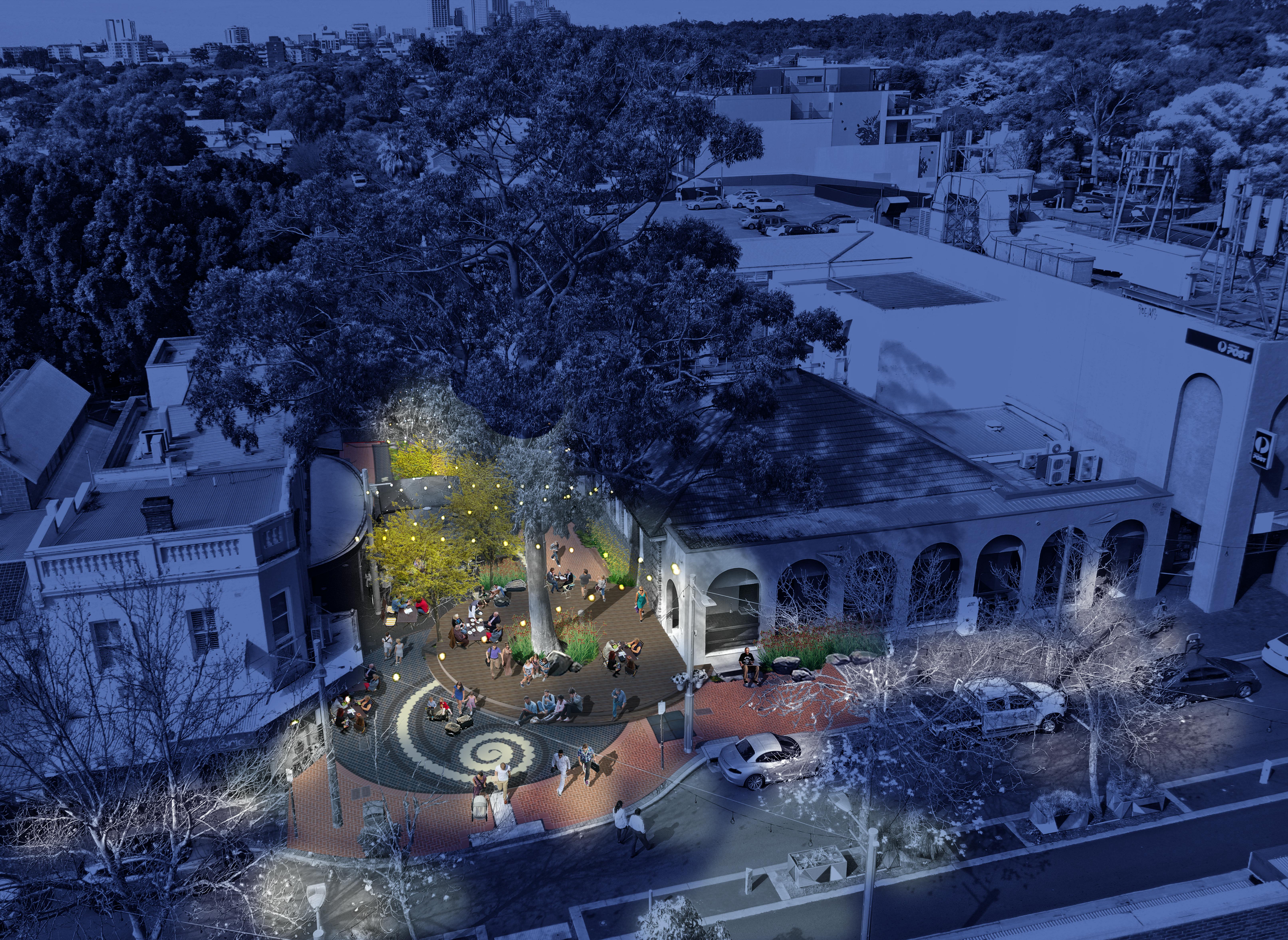 Postal Walk Nighttime