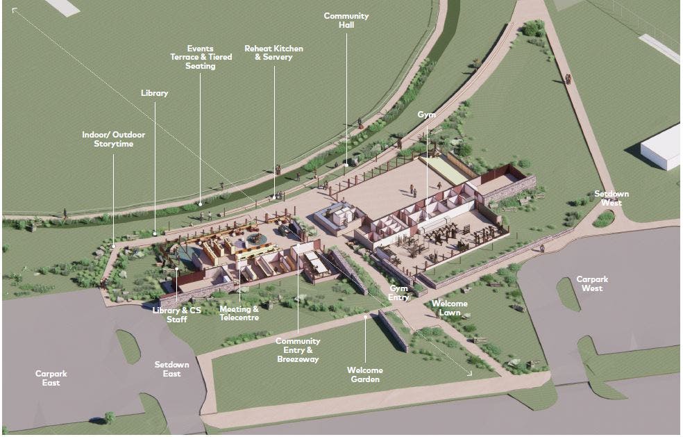 Community Hub - 3D Floor plan