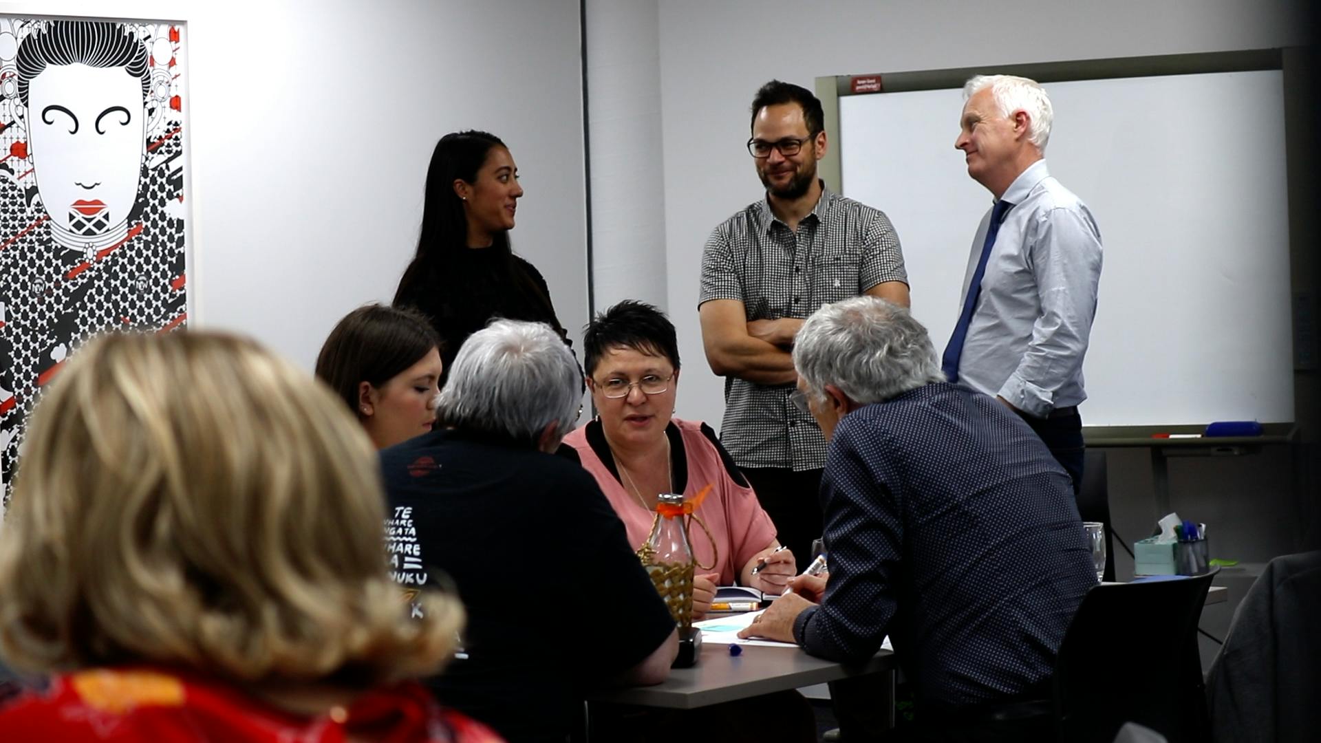 Our working group having a kōrero