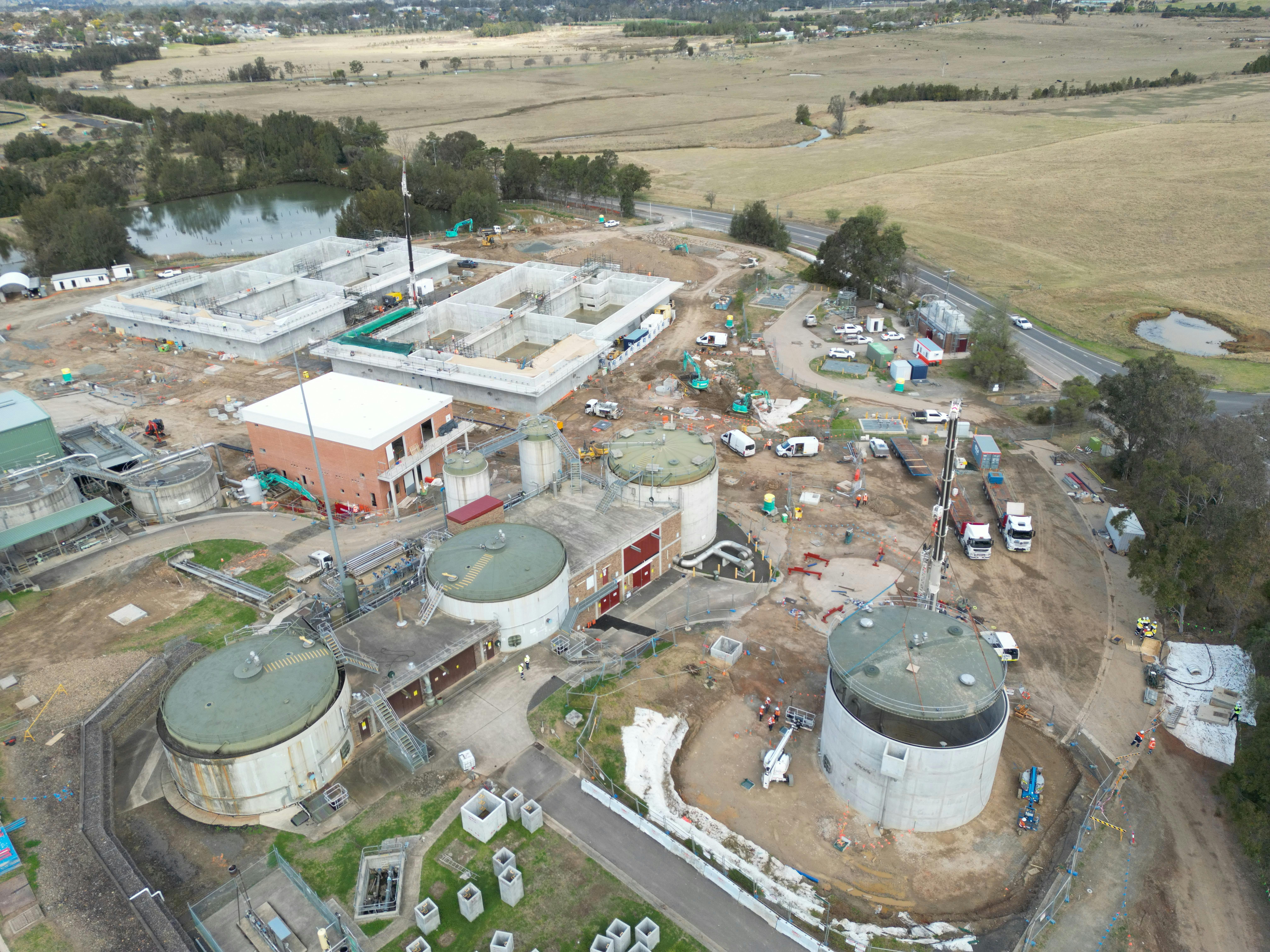 Lifting the lid onto the Digester - August 2023