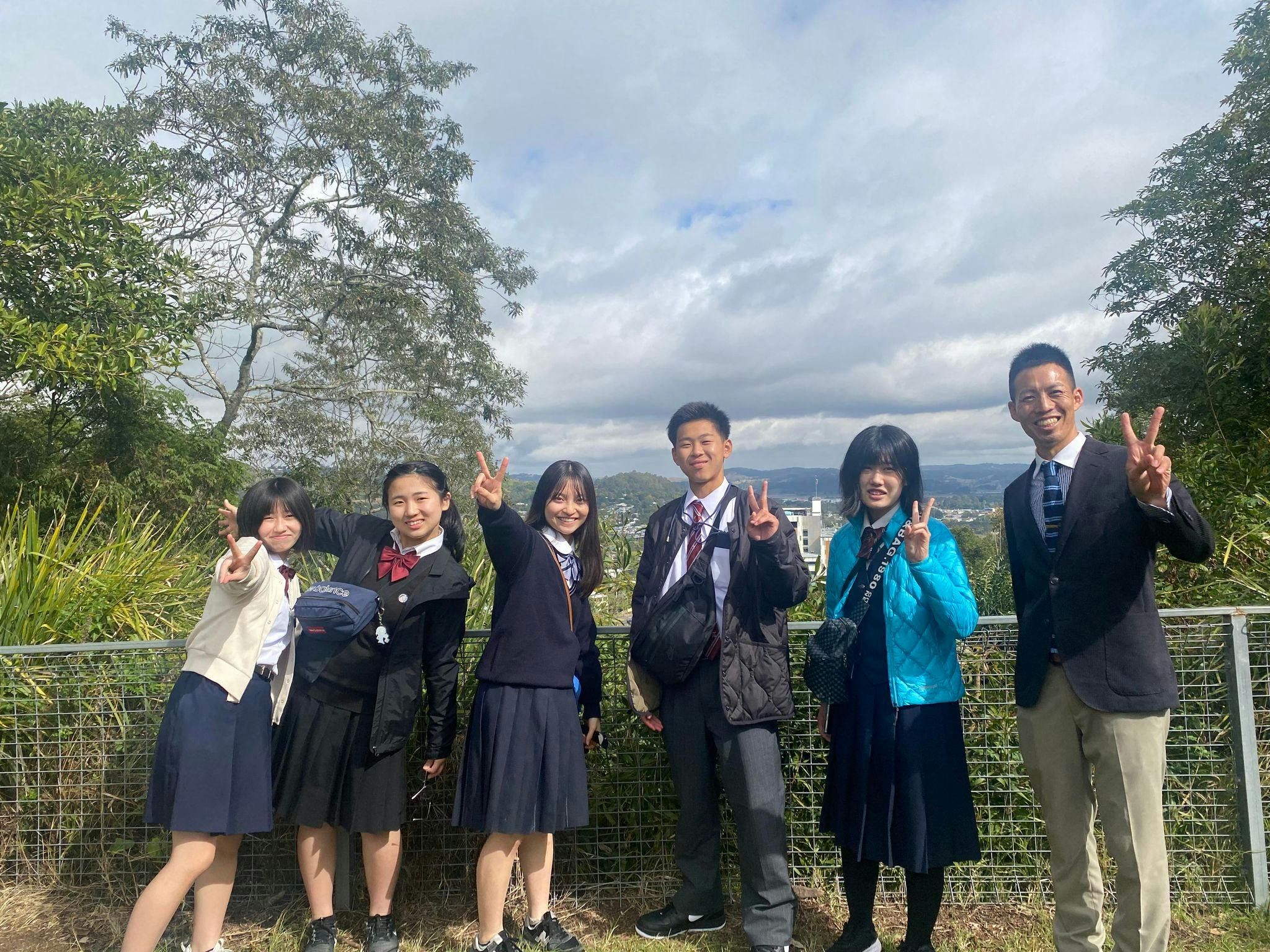 Yamato Takada Students at the Lismore Lookout