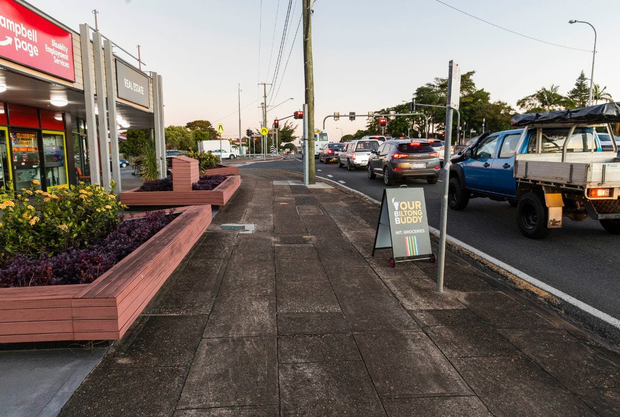 Looking south along Sandgate Road - BEFORE