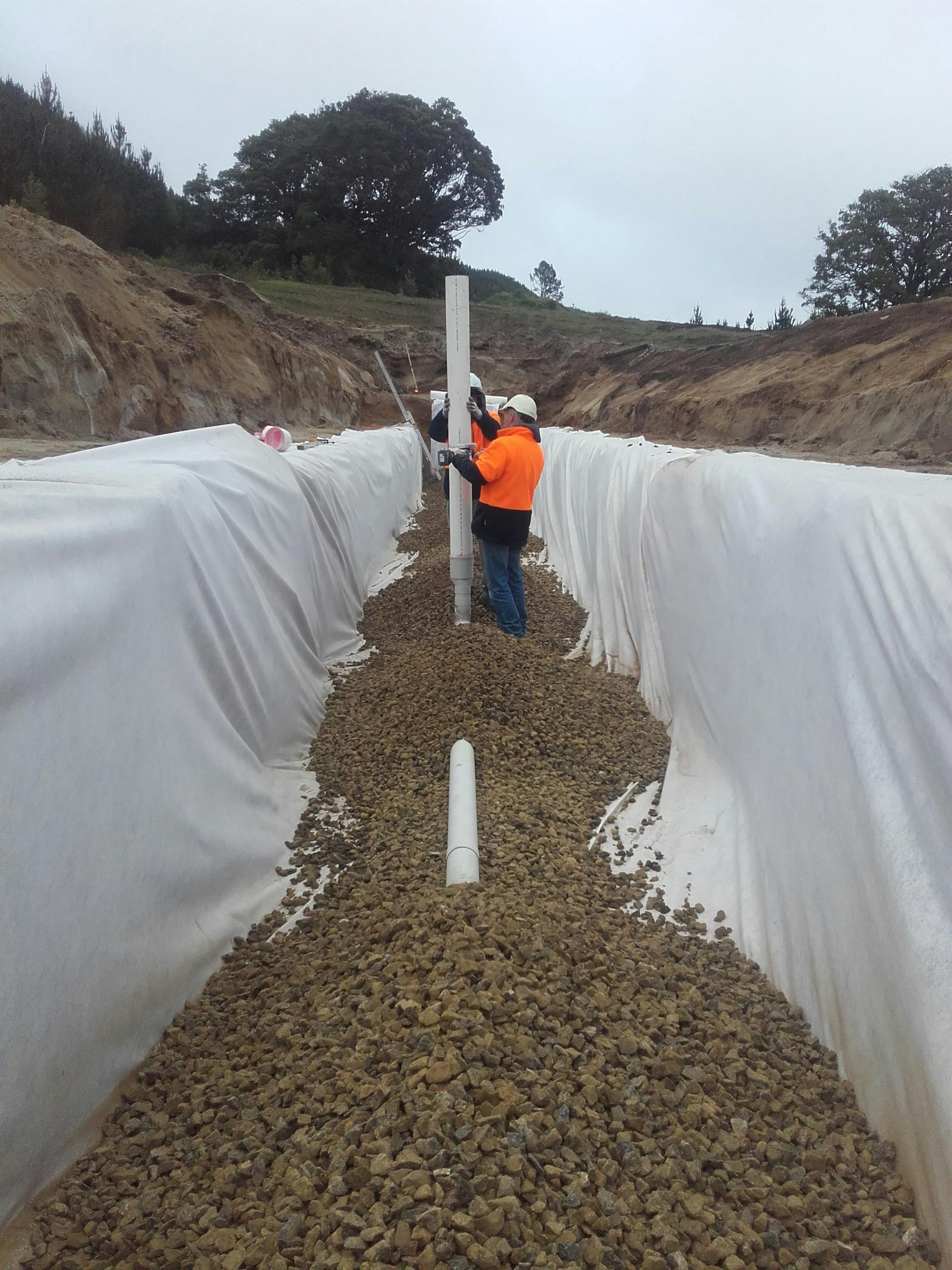 Captured:  20 July 2018 - Installing drainage system that links to effluent irrigation field