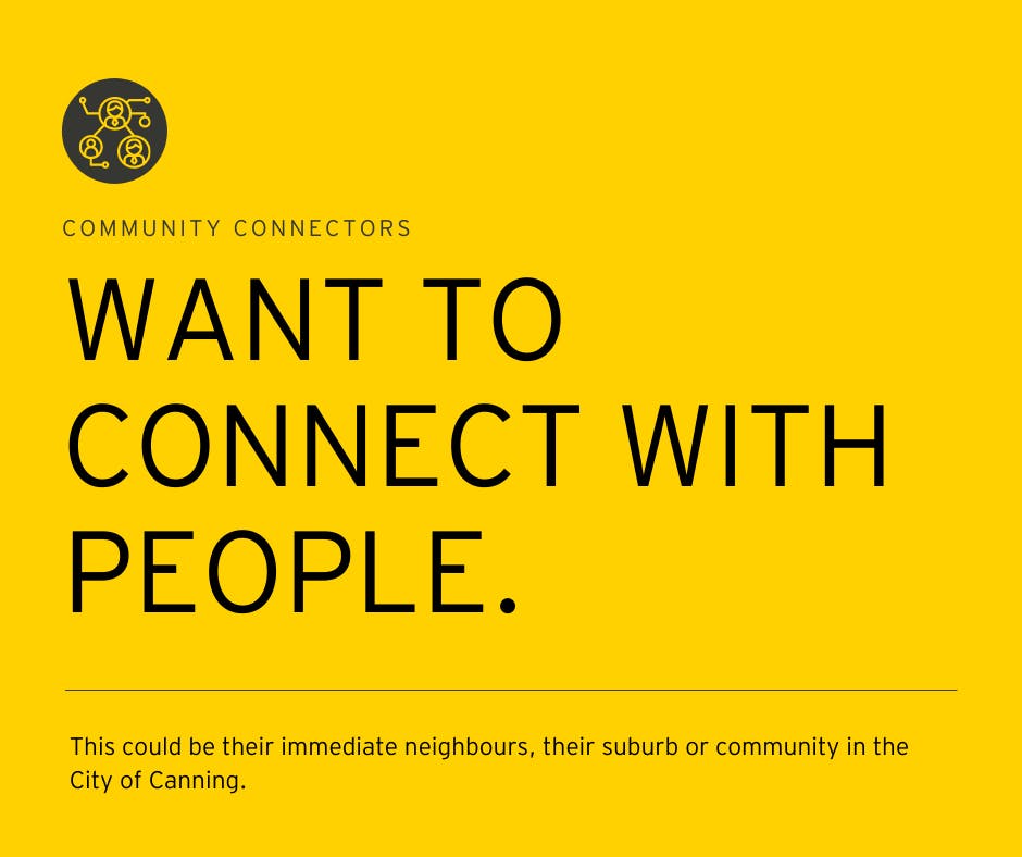 Community Connectors want to connect with people